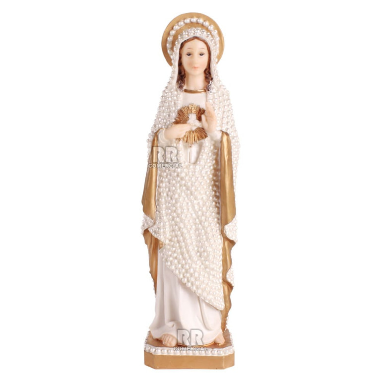 Imagem Sagrado Coração de Maria em Resina 31 cm