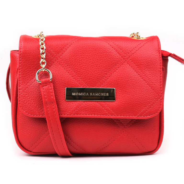 Bolsa Mini Bag Feminina Canguru Vermelho 3718 - Monica Sanches