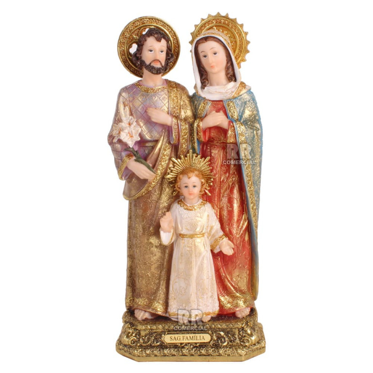 Imagem Sagrada Família em Resina 30 cm