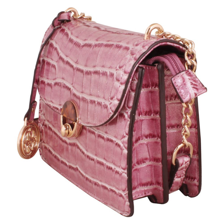 Bolsa Mini Bag Chenson Feminina Gliter Rosa 3483193