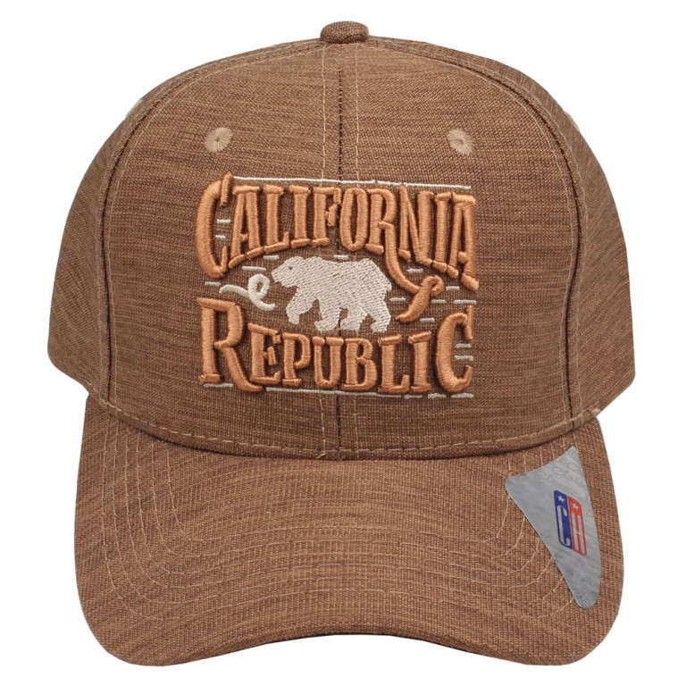 Boné Aba Curva Classic Hats Twill Califórnia Republic Marrom