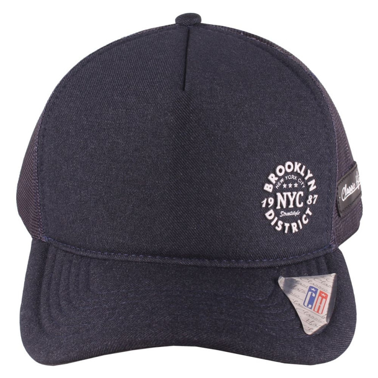 Boné Aba Curva Snapback Truker Classic Hats New York Marinho