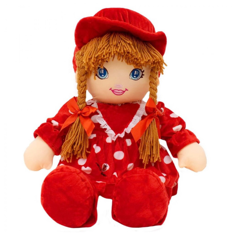 Boneca de Pano com Chapéu Vermelho 50 cm 1