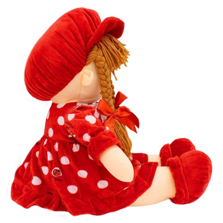 Boneca de Pano com Chapéu Vermelho 50 cm