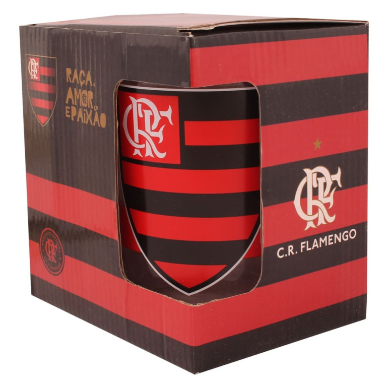 Caneca Do Flamengo de Vidro Grosso 650 ml
