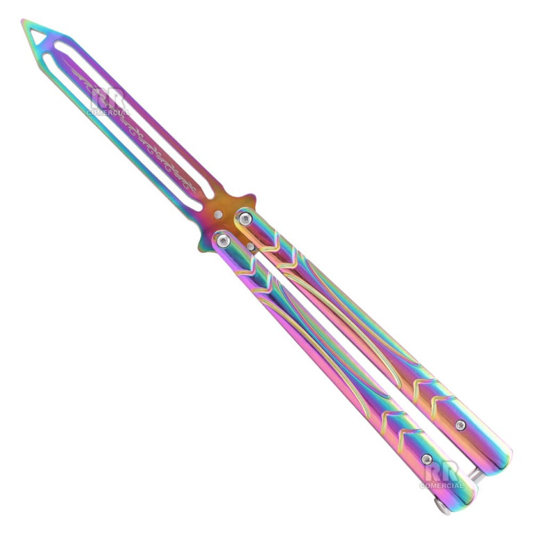 Canivete Butterfly sem Corte para Treino Multi Color AK2-CS4 1