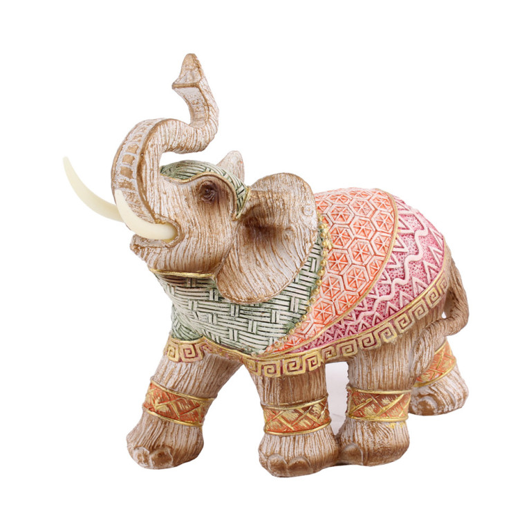 Estatueta Elefante Colorido em Resina 13 cm 1