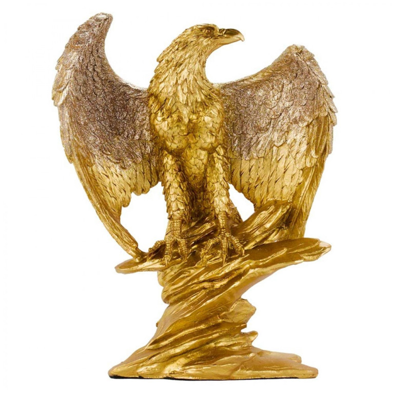 Estatueta Águia Dourada em Resina 30 cm 1