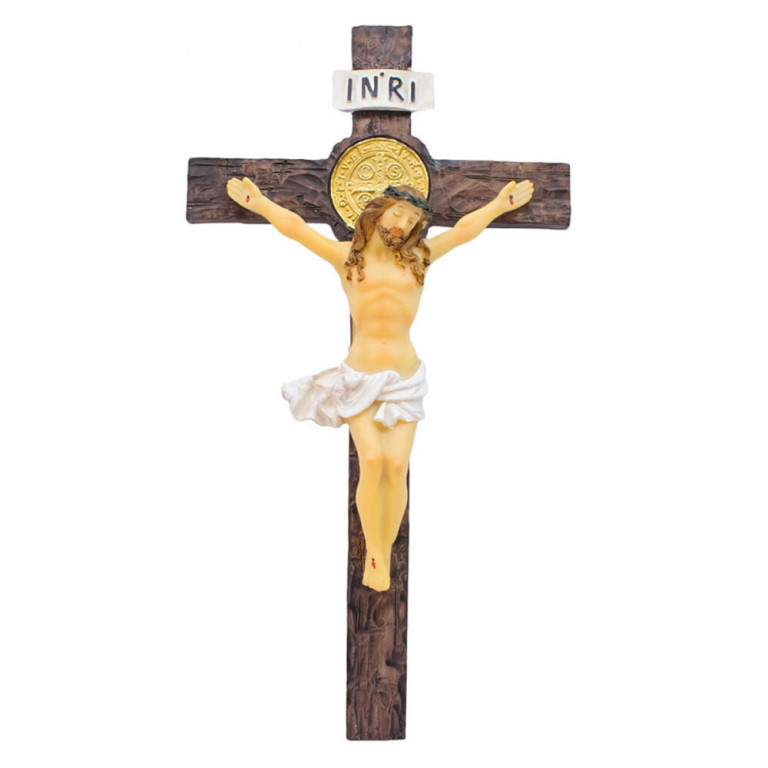 Imagem Crucifixo de Parede em Resina 26 cm 1