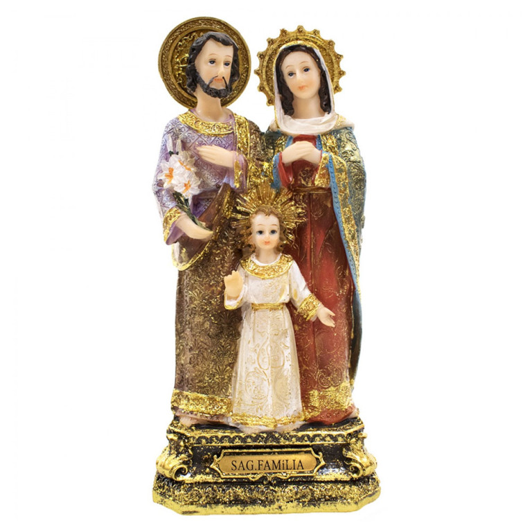 Imagem Sagrada Família em Resina 21 cm 1