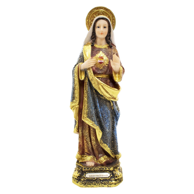 Imagem Sagrado Coração de Maria em Resina 30 cm 1