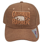 Boné Aba Curva Classic Hats Twill Califórnia Republic Marrom 2