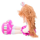 Boneca de Pano com Vestido Listrado Rosa 37 cm 4