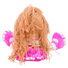 Boneca de Pano com Vestido Listrado Rosa 37 cm 5 