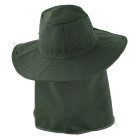 Chapéu Pescador com Proteção de Pescoço Verde Militar 3